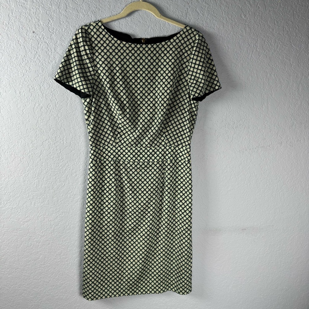 Tory Burch Silk Blend Geometric Pattern Knee Length Dress
